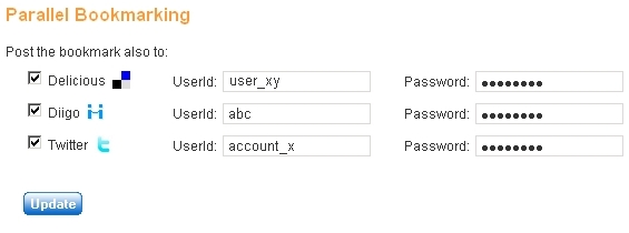 Parallel Bookmarking in ALOE (Preferences page)